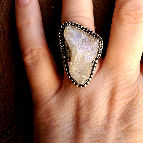 New Titanium Crystal 925 Silver Ring. - Picture 12 of 16